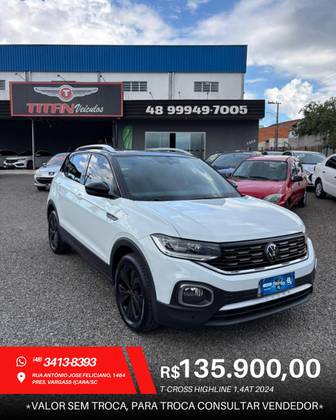 VOLKSWAGEN T-CROSS 1.4 250 TSI TOTAL FLEX HIGHLINE AUTOMÁTICO VOLKSWAGEN T-CROSS 1.4 250 TSI TOTAL FLEX HIGHLINE AUTOMÁTICO